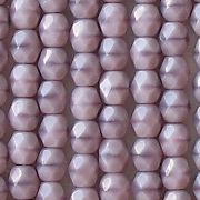 4mm Opaque Lavender Faceted Round Beads [100]