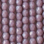 4mm Opaque Lavender Faceted Round Beads [100]