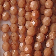 4mm Milky Carnelian Faceted Round Beads [100]