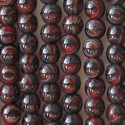 4mm Dark Red 'Tiger' Round Beads [100]